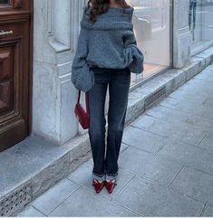 Kitten Heels Outfit, Classy Winter Outfits, Simple Fall Outfits, Flats Outfit, Winter Outfits Cold, Chic Fall Outfits, Paris Outfits, A Goddess