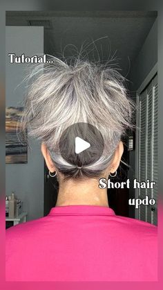 Erika Fenimore | Mature Beauty Bestie on Instagram: "Who else makes it their life mission to do something that someone says you can’t?! 🙋🏻‍♀️  #hairgoals #hairgoalsachieved #updostyle #updotutorial #updohairstyles #hairtransformation #hairideas #grayhairinspiration #grayhairmovement #grayhairinfluencer" Grey Hair Inspiration, Life Mission, Hair Bob, Peinados Fáciles Para Cabello Corto