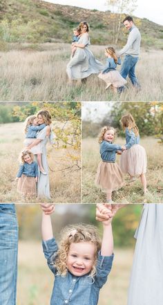 Love this family portraits, outfit ideas for family pictures, denim, soft and elegant Spring Family Pictures, Outfit Suggestions, Family Photo Colors, Fall Family Photo Outfits, Timeless Photography, Family Photoshoot Outfits, Family Poses, Fall Family Pictures