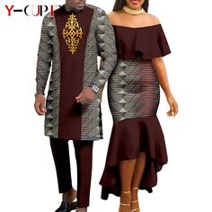 African Matching Outfit for Couples Dashiki Women Slim Print Dresses Agbada Bazin Riche Men Top and Pant Sets Kaftan Y23C041 - AliExpress African Wear Styles For Men And Women, African Couple Dress, Matching Style Couple, Couples Elegant Outfits Classy, Model Couple Africain, Matching Couple Wedding Guest Outfits, Matching Outfits For Couples Formal, Couple Wear Matching Outfits