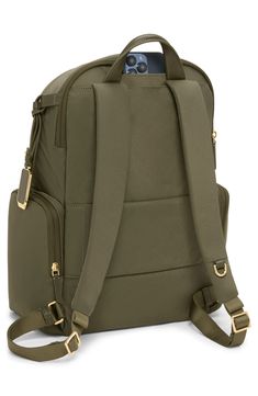 This travel-ready backpack features a handy Add-A-Bag sleeve for sliding onto suitcases along with a durable nylon design and well-organized interior. Top carry handle; adjustable backpack straps Two-way top-zip closure Exterior front zip pockets; side zip pocket; back smartphone pocket; back luggage sleeve Interior zip pockets; padded laptop pocket Nylon/leather Imported This bag includes Tumi Tracer®, an exclusive, complimentary program that helps reunite lost or stolen bags with their rightfu On-the-go Nylon Luggage With Adjustable Strap, Versatile Backpack For Trips With Zipper Closure, Versatile Nylon Luggage With Adjustable Strap, Rectangular Nylon Luggage With Adjustable Strap, Versatile Backpack-style Luggage With Adjustable Strap, Versatile Backpack Luggage With Adjustable Strap, Nylon Travel Luggage With Adjustable Strap, Versatile Standard Backpack With Adjustable Strap, Travel Luggage With Adjustable Strap In Nylon