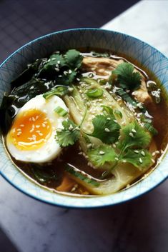 Miso Chicken and Rice Soup Chicken Soup For Colds, Chicken Soup With Rice, Soup With Rice, Soy Ginger, Miso Soup Recipe, Egg Food, Chicken Rice Soup, Pak Choi