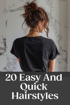 Cute Hairstyles For Cleaning, Casual Fancy Hairstyles, Easy For Medium Hair Hairstyles, Pretty Hair Updos Easy Hairstyles, Hairstyles For Camping Easy, Trending Hairstyles Long Hair, Womens Hair Dos, Quick Easy Hair Dos For Long Hair, Casual Ways To Put Hair Up