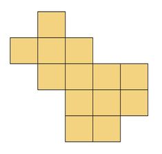 the four squares are shown in yellow