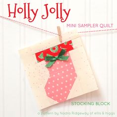 the cover of holly jolly mini sample quilt