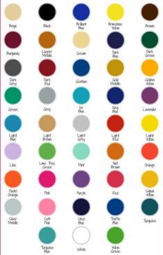 the color chart for different shades of paint