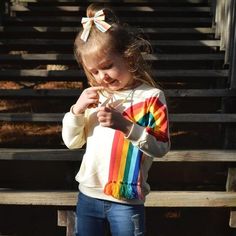 Children's Tassel Rainbow Sun Printed Long Sleeve Sweater T-shirt - PrettyKid Toddler Girl Halloween, Kids Dress Collection, Raincoat Kids, White Chic, Girl Rainbow, Boy Onesie, Baby Boy Onesies, Top Baby Products, Rainbow Kids