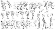 some cartoon character poses and expressions for the animated movie,'s avatars are drawn in