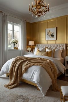 #homedecor #homedecoration #homedecoridea #homedecortips #homedecorinspo #homedecorative #homedecortions #homedecor4seasons #bedroom White Gold Bedroom, Gold Room, Next Bedroom, Glamourous Bedroom