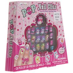 Take those nails from looking drab to looking fab with Owl Nail Glitz. Feasturing adorable owl designs with wiggly eyes and bright colors, these nails are perfect for dress up, outings, family get-togethers, and more. Press them on - no glue is require!     Package Contains:    20 - Press-On Nails  1 - Ring Nail Design For Beginners, Easy Flower Nail Art, Nail Art For Spring, Owl Nails, Owl Designs, Home Nail Salon, Nail Art For Beginners, Gift Post, Nail Stuff