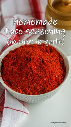 homemade taco seasoning in a white bowl