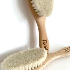 The softest zero waste hairbrush for the softest baby hair. The handle is made from FSC certified beechwood from Germany and the bristles are all natural goat hair. This is the perfect first hair brush! 100% compostable