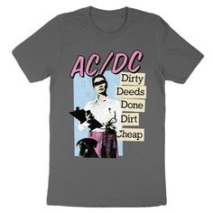 Show off your style and love for classic rock with a new AC/DC band tee. This AC/DC Dirty Deeds Short-Sleeve T-Shirt features a crew neck and is made of 100% cotton to ensure all-day comfort. Short-sleeve crew neck AC/DC Dirty Deeds music tee Made from 100% cotton for all-day comfort Machine washable Ac Dc Band, Dirt Cheap, Music Tees, Tractor Supply, Ac Dc, Classic Rock, Band Tees, Tractor, Mens T