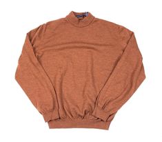 Pre-owned men's lightweight high neck pullover sweater Grant Thomas tag Burnt orange knit Extra fine merino wool Made in Italy Good pre-owned condition with small seam split under armpit Tagged size: Men's XL See photos for measurements Burnt Orange Crew Neck Sweater, High Neck Pullover, Orange Knit, High Neck Sweater, Burnt Orange, Pullover Sweater, Neck Sweater, Pullover Sweaters, Merino Wool