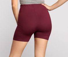 These brushed knit biker shorts will easily become a fall staple! They feature a flattering high rise waist and a curve-hugging fit with a soft. brushed knit fabric. Pair these trendy shorts with a crop top and chunky sneakers to get that casual it-girl vibe.Fit & Features High rise waist Mid-length shorts Form-hugging fit Brushed knit fabric Homecoming Outfits, Mid Length Shorts, Fall Staples, Cardigan Sweater Dress, Trendy Shorts, Selling Clothes, Chunky Sneakers, It Girl, Knit Shorts