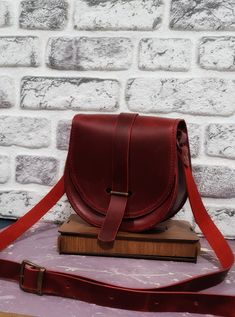 Red Leather Bag for Women, Burgundy Purse, Burgundy Leather Purse, Messenger Bag, Leather Crossbody Bag for women, Burgundy Leather Crossbody Shoulder Bag, Burgundy Leather Lining Crossbody Shoulder Bag, Burgundy Leather-lined Crossbody Shoulder Bag, Red Leather Saddle Bag For Formal Occasions, Red Leather Saddle Bag For Formal Events, Burgundy Leather Crossbody Flap Bag, Burgundy Satchel Shoulder Bag With Leather Lining, Red Leather Satchel Saddle Bag, Red Leather Saddle Bag Shaped As Satchel