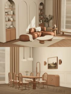 this is an image of a living room and dining room in 3ds max format