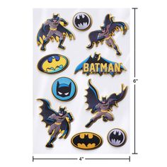 batman stickers are shown on a white background