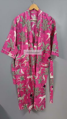 "Cotton kimono robes which are perfect for lounging around the home or spa. Use our Bird print robe as a cover up on the beach or after a dip in the pool. Add a luxe, boho feel to your bridal shower. Versatile, soft and luxurious, our 100% cotton kimono robes are printed with azo-free dyes. The printed robe features 3/4th sleeves, a waist tie and two front pocket.Indian Kimono, Kimono, Cotton Robe, Robes, Dressing Gown, Women Wear, fridakahloprint robe, bridal shower, soft, Kimono Robes,dressing Gown Casual, Indian Kimono, Kimono Cotton, Luxe Boho, Robes For Women, Kimono Robes, Printed Robe, Cotton Kimono, Print Kimonos