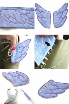 step by step instructions on how to sew an angel wing