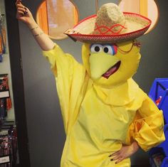 Mexican Big Bird wishes everyone a happy weekend #angelsfancydress #fancydress http://instagram.com/p/bqYBVDsL8y/ Big Bird, Happy Weekend