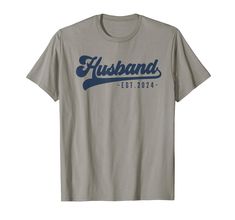 a gray t - shirt with the words husband on it