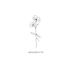 a line drawing of three flowers on a white background with the words whimozze tattoo written below it