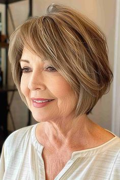 Age Is Just a Number: 25 Layered Haircuts for Women Over 70 Haircuts For Straight Fine Hair, Haircuts For Women Over 70, Short Permed Hair, Short Spiky Hairstyles, Fine Straight Hair, Layered Bobs, Age Is Just A Number, Medium Short Hair