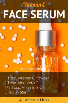 #BestFaceTipsForOilySkin Face Serum Recipe, Diy Serum, Vitamin C Powder, Vitamin C Face Serum, Brown Spots Removal, Oil And Water, Baking Soda Shampoo, Diy Recipe, Hair Vitamins