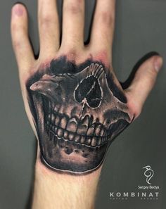 a hand with a skull tattoo on it