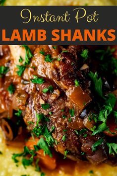 an image of instant pot lamb shanks