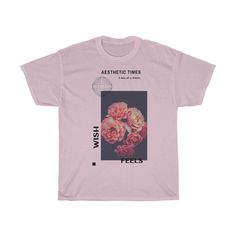 We make all our products with a lot of love, trying to share the love we have for music, painting and art, and making them beautiful things that you can take everywhere with you. 🌹 High-quality classic cut t-shirt with crew Neck. The model is 170 cm and wears size M. 🎨JOIN US ON INSTAGRAM 🎨 http://instagram.com/granular.t 🏷 PRODUCT DETAILS 🏷 .: Classic fit .: 100% High- Quality Cotton .: Tear away label .: Runs true to size SIZES: 🚧 All our Clothes are unisex. You can find the size chart i Trendy Rose Print T-shirt For Spring, Aesthetic Graphic Print Tops For Spring, Spring Aesthetic Graphic Print T-shirt, Spring Aesthetic Graphic T-shirt, Pink Rose Print T-shirt For Summer, Clothes Shirt, Music Painting, Rosé Aesthetic, Cut T Shirt