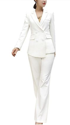 SUSIELADY Women's Blazer Suits Two Piece Solid Work Pant Suit for Women Business. #Two42 Pant Suits For Women Business, Pant Suit For Women, Men Graduation Outfit, Lady Suits, Suit With Jacket, Wedding Pants, Pant Suits For Women, Dress Pant Suit, Suit For Women