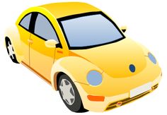 a yellow car is shown on a white background