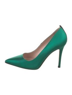 Sarah Jessica Parker Satin PumpsGreenPointed-Toes Sarah Jessica, Satin Pumps, Sarah Jessica Parker, Pump Shoes, Pumps, Satin, Women Shoes, How To Wear