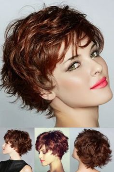 Short Copper Hair, Stacked Inverted Bob, Inverted Bob Haircut, Short Messy Haircuts, Bob Hairstyle Ideas, Layered Pixie Haircuts, Short Curly Haircuts