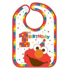 an elm street 1st birthday bib with the number one on it's front