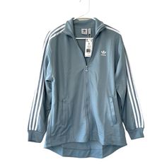 Brand New With Tags Adidas Firebird Track Jacket In Blue Full Zip Coat Size Small. Retails $100 Adidas Long Sleeve Track Jacket For Spring, Blue Long Sleeve Track Jacket For Spring, Blue Adidas Track Jacket For Spring, Adidas Blue Track Jacket For Spring, Fitted Blue Track Jacket For Spring, Adidas Blue Track Jacket For Winter, Blue Adidas Track Jacket For Winter, Casual Blue Adidas Outerwear, Adidas Long Sleeve Spring Track Jacket