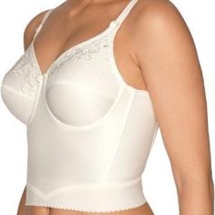 Prima Donna Sambal Longline Soft Cup Bra 0161979. From Belgium, Prima Donna's Sambal Soft Cup Wirefree Longline Bra Features Maximum Support, An Outstanding Fit That Covers Your Breasts Very Nicely With A Comfortable Elastic Waistband, Beautifully Embroidered Upper Cups, Wide Adjustable Embroidered Stretch Straps , Our Brand New Back Closure Bra Offers Brilliant Shaping And A Firm And Comfortable Fit. The Firm Cups Lift Your Breasts, Which Are Also Centered By The Lining On The Sides Of The Uppe Elegant Cream Bra With Medium Bust Support, Elegant Full Coverage Bra For Daywear, Elegant Top With Built-in Underwire Bra, Elegant Full Coverage Tops With Built-in Bra, Elegant Full Cup Summer Bra, Elegant White Tops With Removable Bra Pads, White Bra With Removable Cups, Elegant White Bra With Lined Body, Elegant White Lined Bra