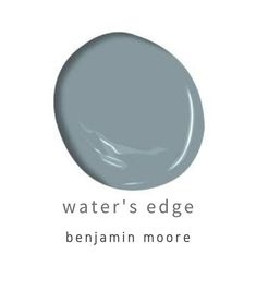 a blue gray color with the words water's edge on it and an image of a