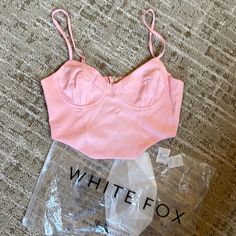 Brand New With Tags In Bag. Daughter Just Never Got To It! Silver Back Zipper. Really Cute. Feminine Pink Crop Top For Night Out, White Fox Boutique, Boutique Tops, Pink Blush, White Fox, Rose Pink, Pink Roses, Blush Pink, Fox