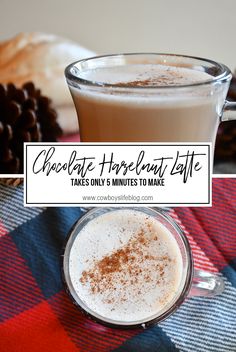 chocolate hazelnut latte takes only 3 minutes to make and it's delicious