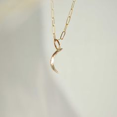 Introducing the Mini Luna Necklace, a delicate version of our signature Luna Necklace. Handcrafted in the enchanting shape of a crescent moon, this piece features meticulously hammered details that enhance the moon's craters and soft light. Elevate your style with this artisanal masterpiece, perfect for adding a subtle touch of celestial charm to any look. Handcrafted in the USA, DETAILS:Hypoallergenic, Water Resistant Material : 14/20 Gold filled Dimensions: height 15mm, width 3mm Necklace Length: 16 inches plus 2 inches of extender chain Gold Hammered Half Moon Jewelry, Hammered Gold Half Moon Jewelry, Minimalist Crescent Hammered Jewelry, Minimalist Hammered Crescent Jewelry, Elegant Crescent Hammered Jewelry, Elegant Hammered Crescent Jewelry, Elegant Crescent Shaped Hammered Jewelry, Hammered Crescent Jewelry, Hammered Half Moon Jewelry As A Gift