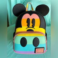 Oh Boy!! This Beautiful Pastel Rainbow (Pride) Mickey Mouse Hard Tags Loungefly Backpack. Excellent Used Condition. Open To Reasonable Offers. Fun Multicolor Backpack For Travel, Playful Multicolor Backpack With Adjustable Strap, Disney Style Multicolor Backpack With Character Print, Fun Multicolor Standard Backpack, Playful Multicolor Standard Backpack, School Bag With Mickey Mouse In Multicolor, Multicolor Mickey Mouse Backpack, Minnie Mouse Multicolor Backpack, Multicolor Mickey Mouse School Bag