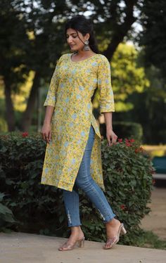 Order Bagru hand block printed pure cotton long kurti by whatsapp +918875877278 Cotton Dress, Cotton Dresses