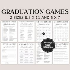 the printable graduation games are great for students to practice their math skills and help them learn