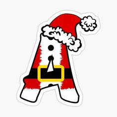 a santa claus hat sticker on a white background