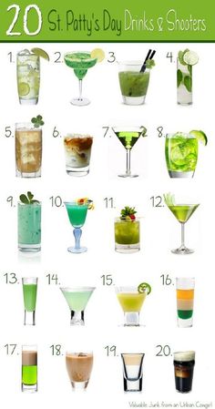 20 st patrick's day drinks and shooters