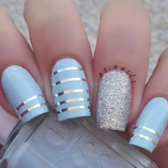 Check out the incredibly unique nail art designs that are inspiring the hottest nail art trends. Trendy Nail Art Designs, Blue Nail Art, Nails Blue, Striped Nails, Blue Nail, Trendy Nail Art, Beautiful Nail Art, Gorgeous Nails