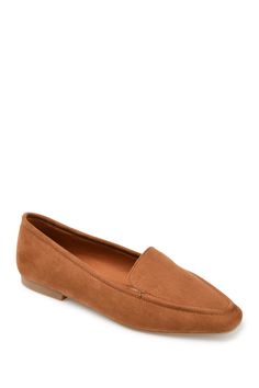 Every gal needs a loafer in her closet. The Tullie strikes all the right notes with a classic square-toe and notched topline. Soft vegan suede and a padded footbed ensure all-day comfort. Sizing: M=standard width. Square apron toe. Vegan suede upper. Slip-on style. Padded footbed. Low block heel. Approx. 0.5" heel. ImportedAvailable in:. Solid color (GREEN, BEIGE, COGNAC, BLACK). Cheetah print (ANIMAL)This item cannot be shipped to Canada. Fall Slip-on Flats With Square Toe, Casual Square Toe Flats For Fall, Classic Square Toe Flats For Fall, Fall Suede Loafers With Cushioned Footbed, Suede Flats For Business Casual In Fall, Fall Suede Loafers Medium Width, Square Apron, Loafer Women, Her Closet